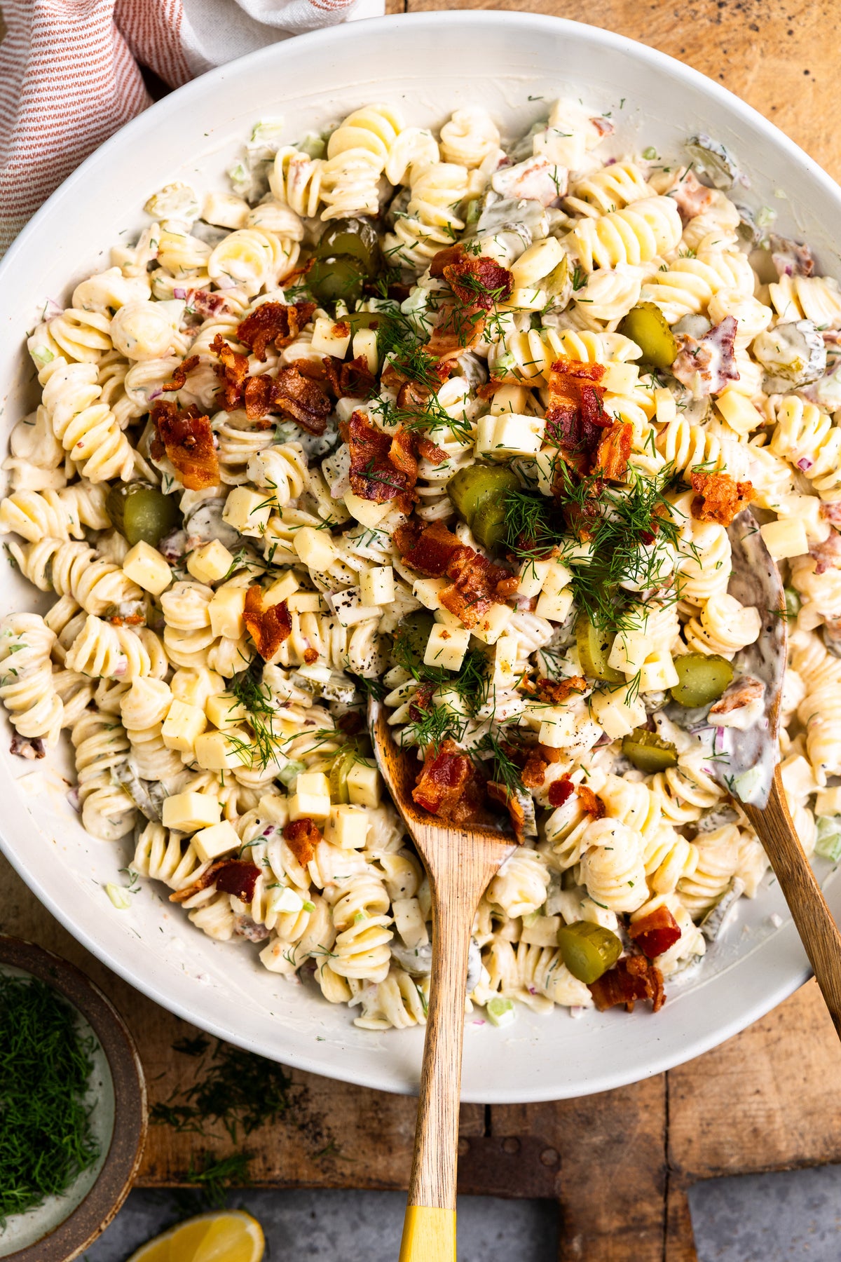 Spicy Dill Pickle Pasta Salad