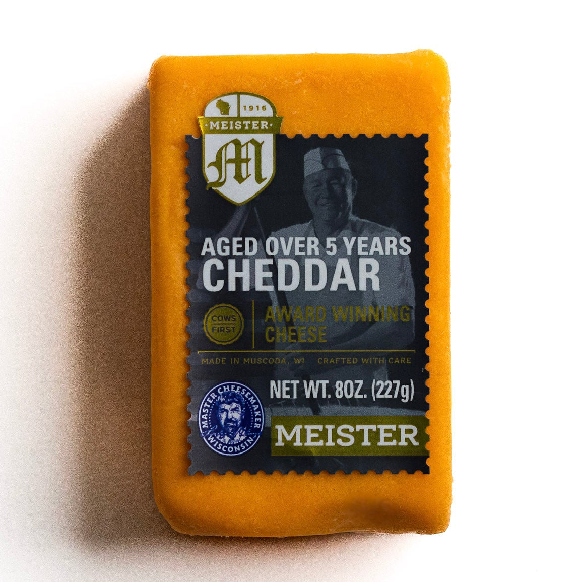 Block of Meister aged cheddar cheese 