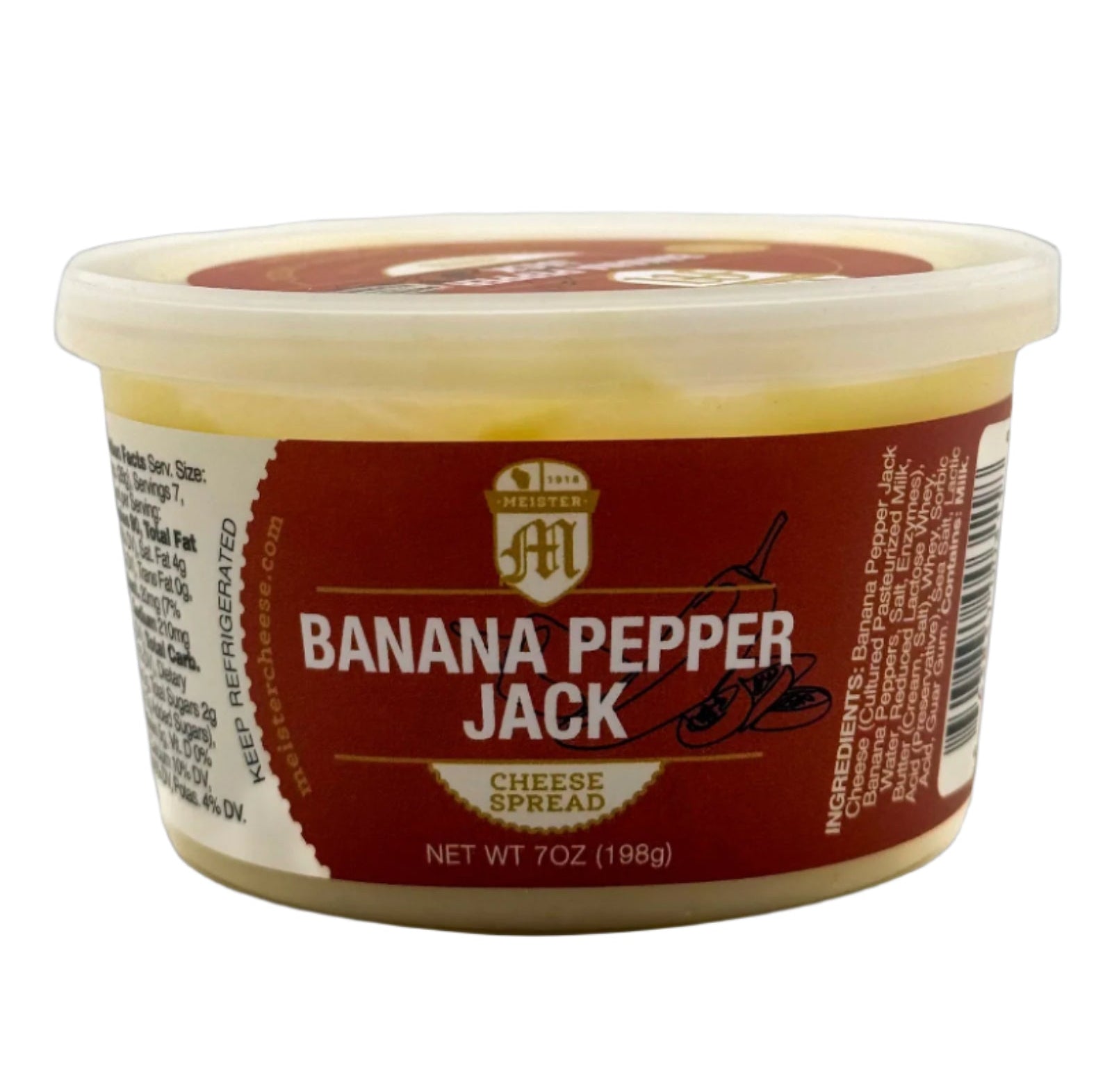 Container of Meister Banana Pepper Jack cheese spread