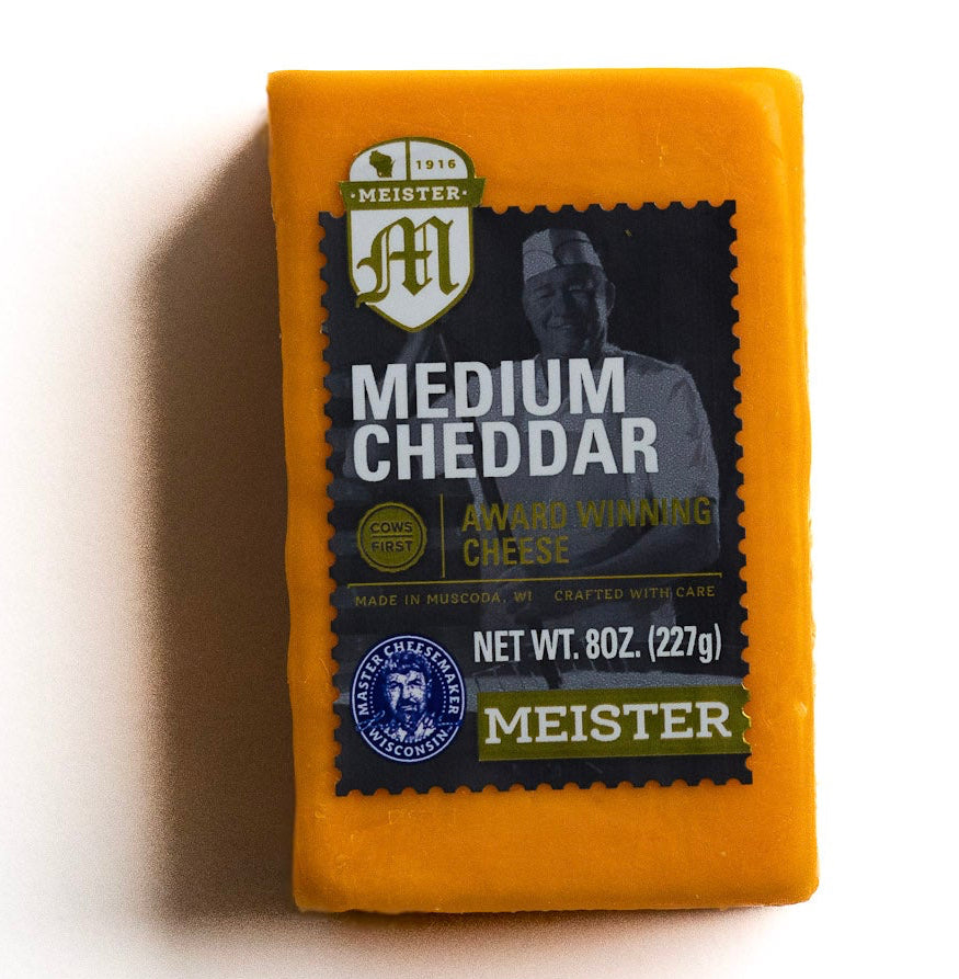 Block of Meister Medium Cheddar cheese 