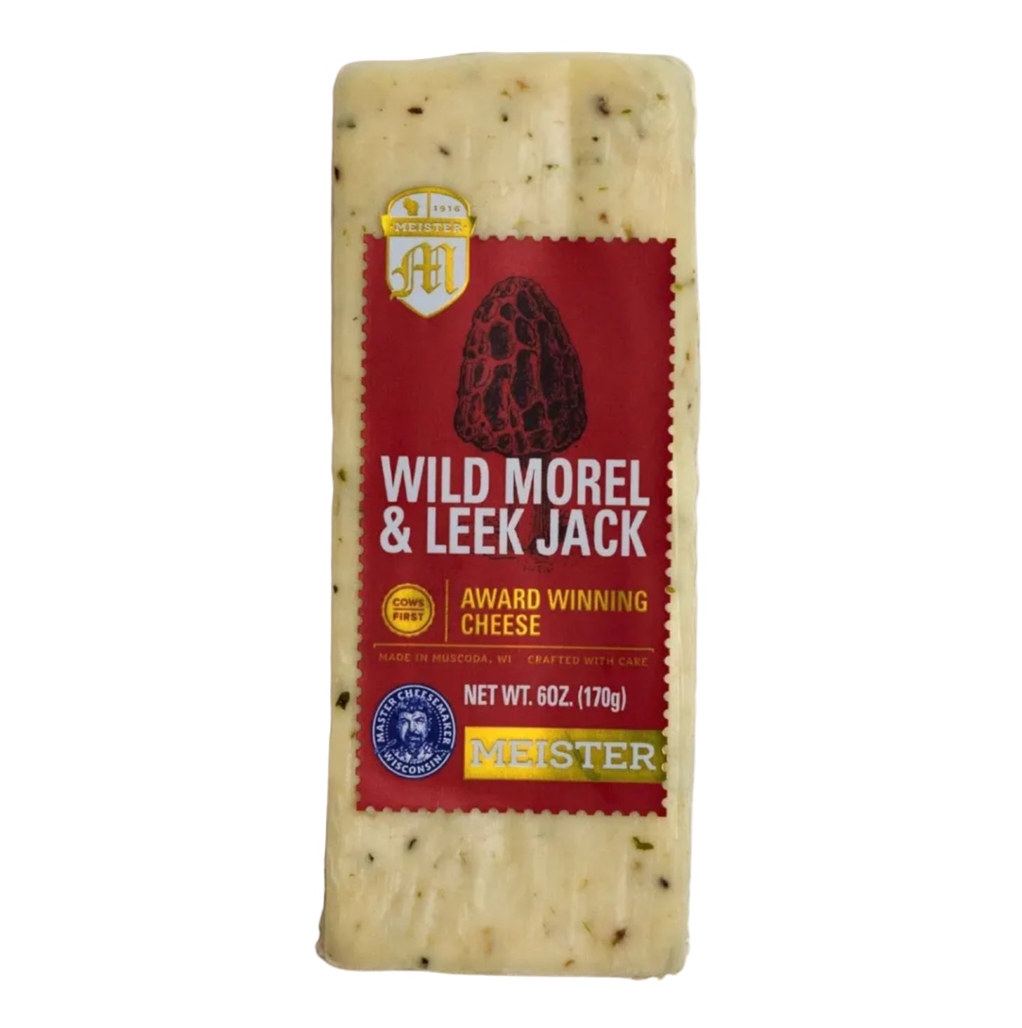 Block of Meister Wild Morel & Leek Jack cheese 