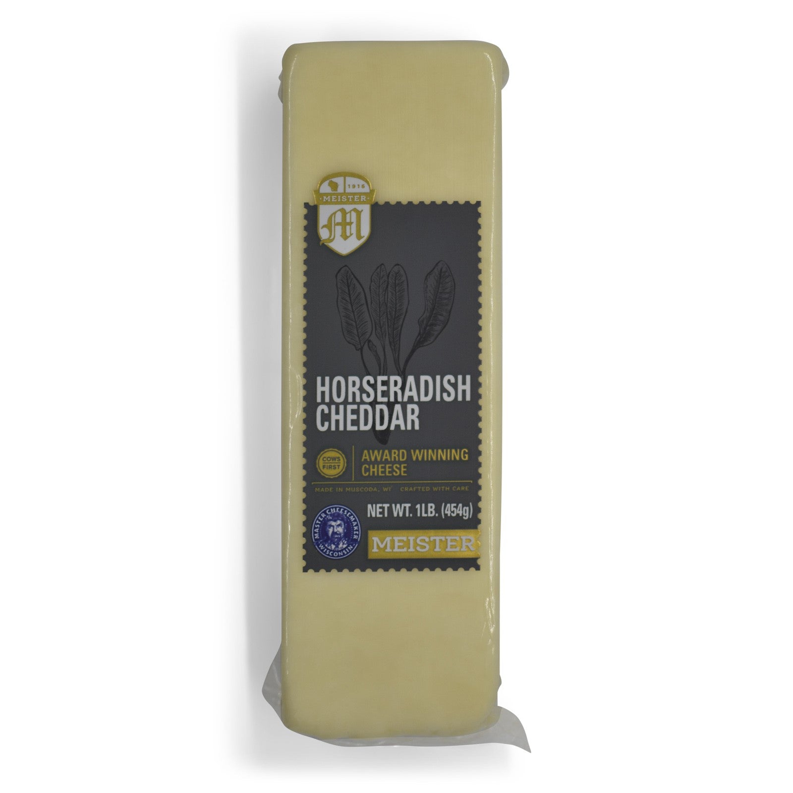 Package of Meister horseradish cheddar cheese 